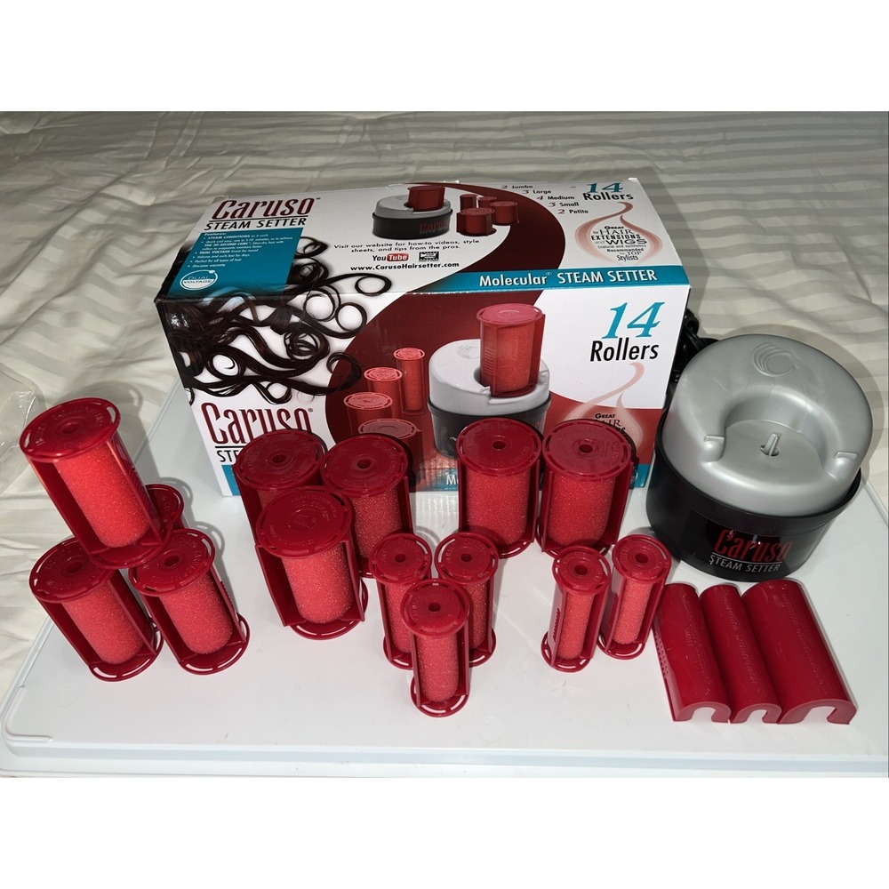 2012 Caruso Molecular Steam Setter 14 Rollers C97956 Hair Curlers Tested Works